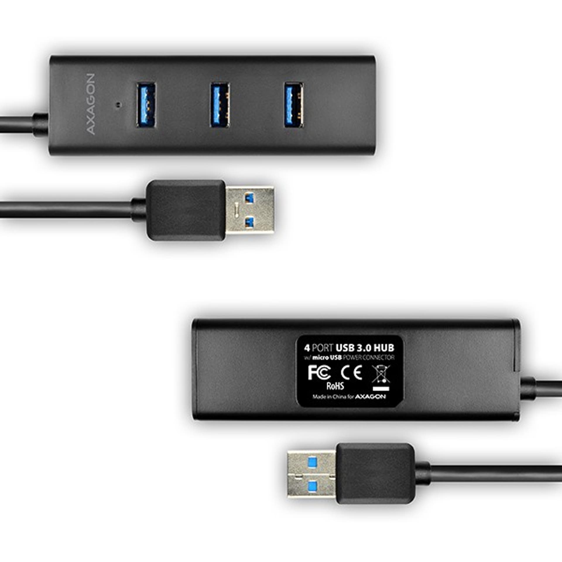 

Hub 4-portowy HUE-S2B USB 3.2 Gen 1 charging hub, microUSB