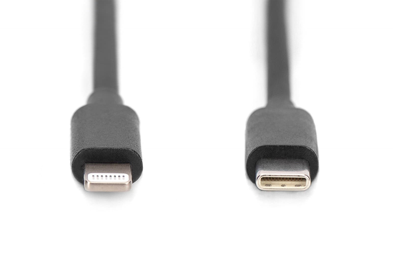 

Kabel USB 2.0 spiralny USB C/Lightning, PD 20W, MFI, max. 1m Czarny