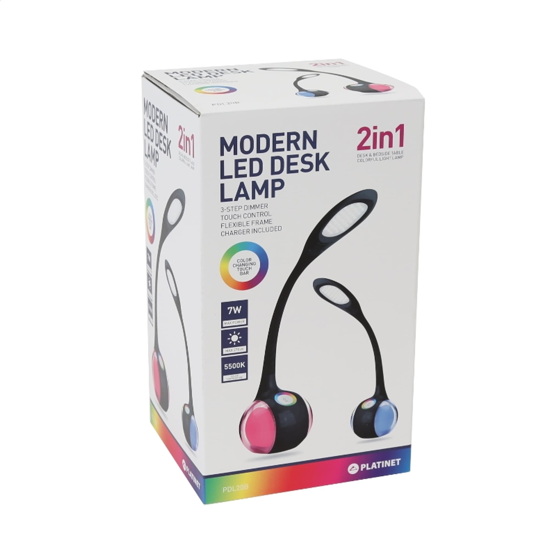 

PLATINET DESK LAMP LAMPKA BIURKOWA LED 7W NIGHT LIGHT BLACK [43735]