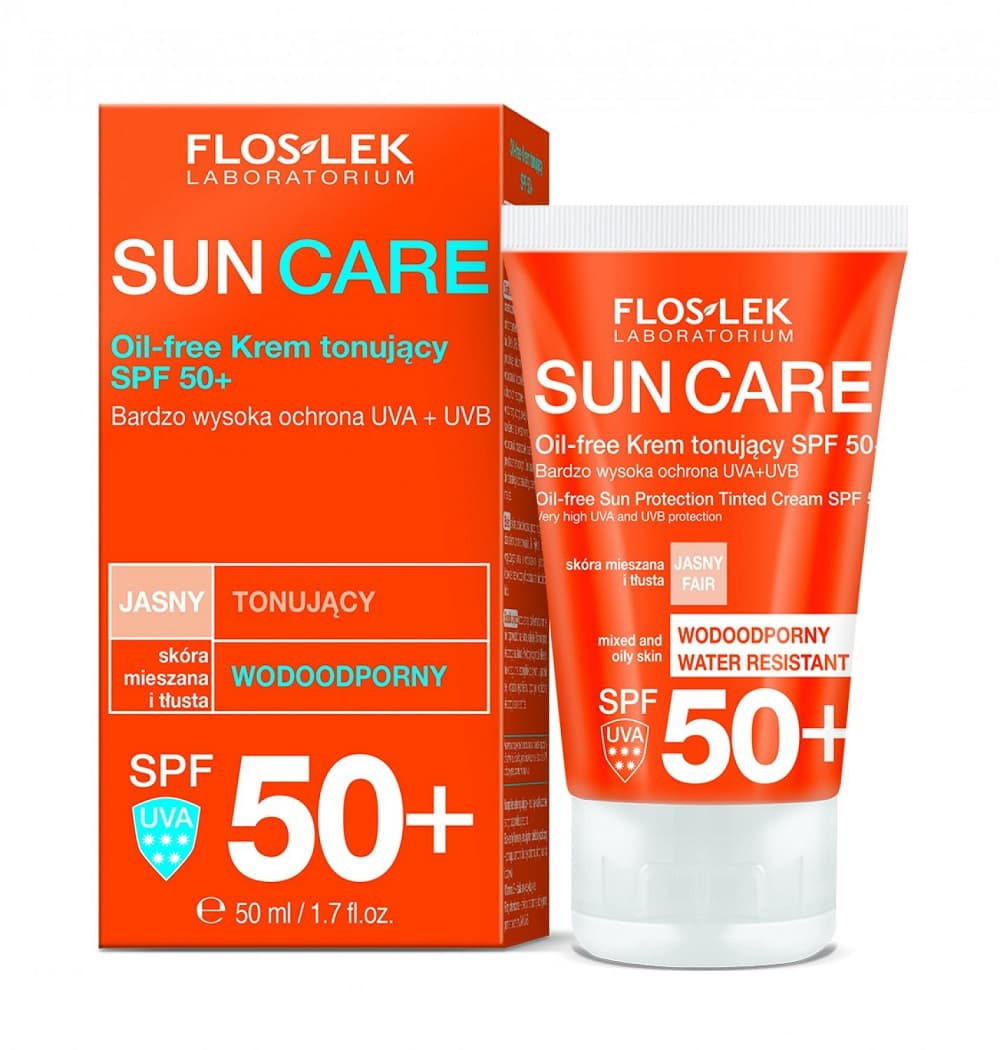

Floslek SUN CARE Oil-free krem tonujący SPF 50+ skóra mieszana i tłusta 50 ml