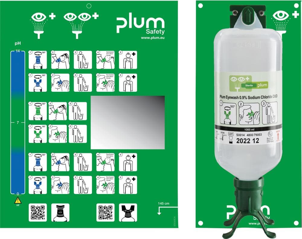 

Stacja z roztworem do płukania oczu Duo, 1000 ml
