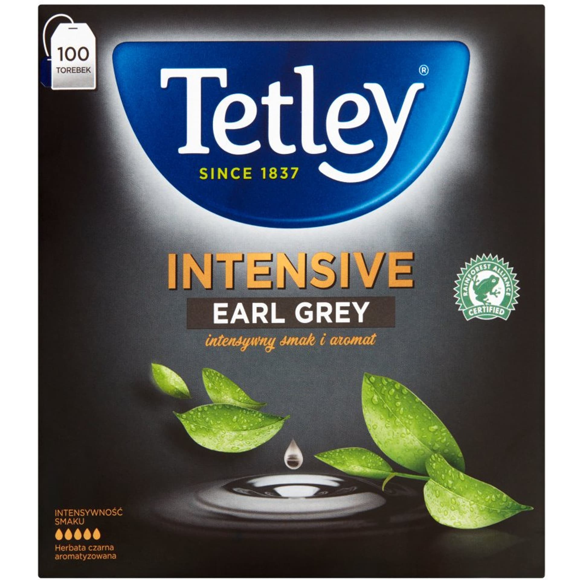 

Herbata TETLEY EARL GREY INTENSIVE (100 torebek*2g) czarna, 100 torebek*2g) czarn