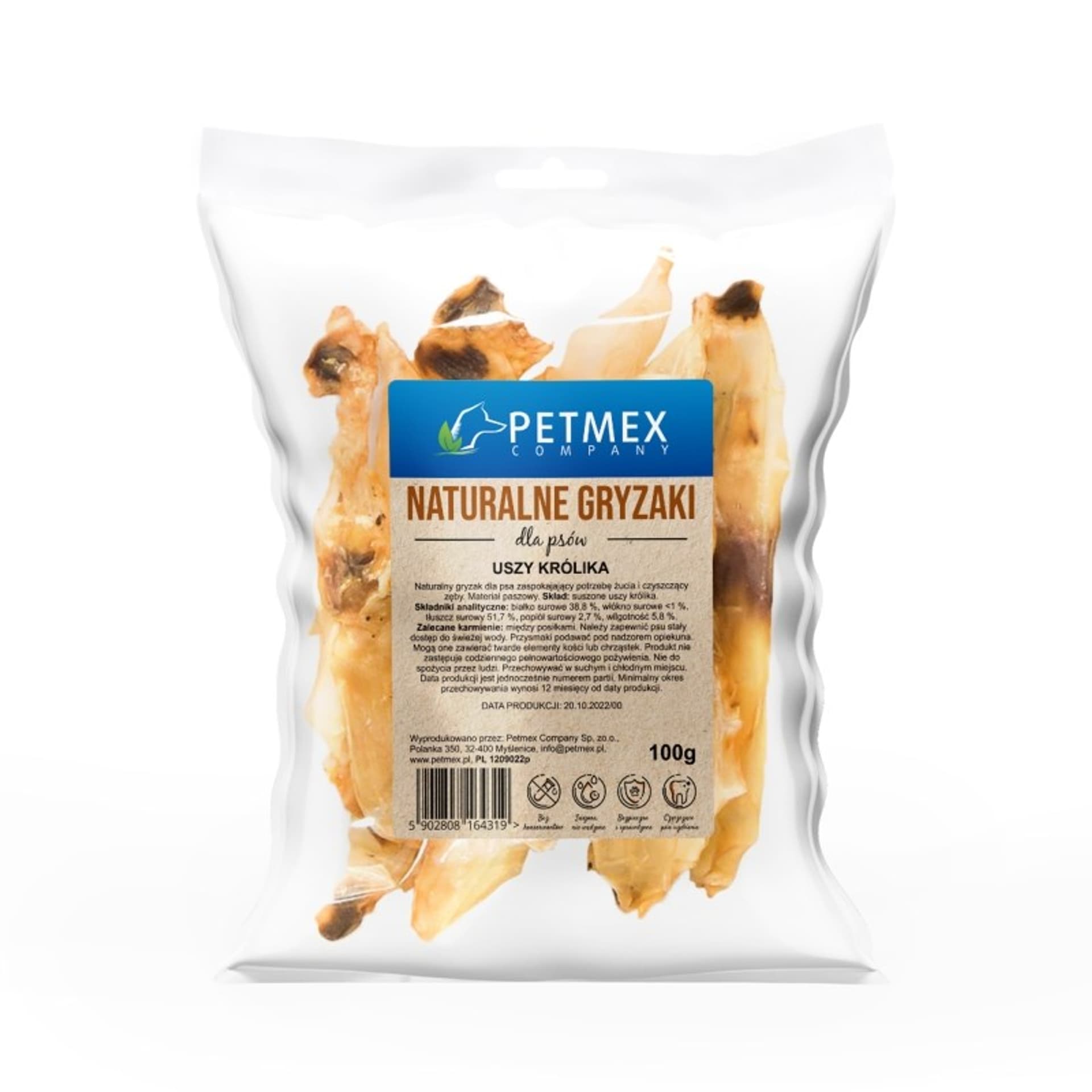 

PETMEX Ucho królika 100g