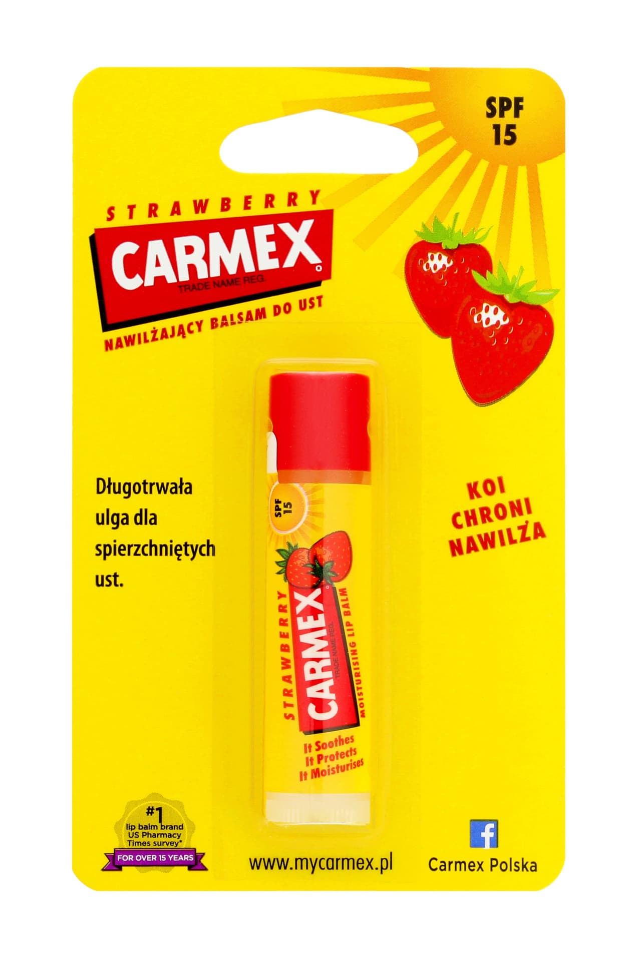 

Carmex Pomadka ochronna w sztyfcie Truskawka 4,25g