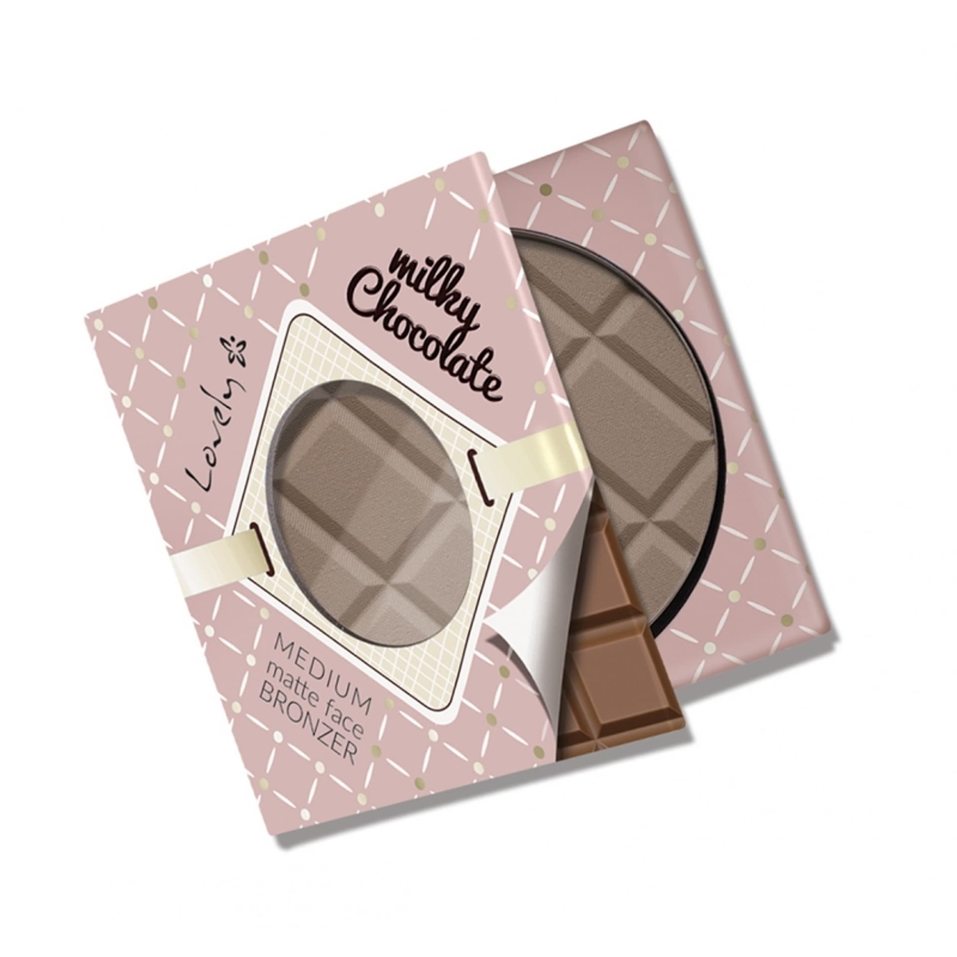 

LOVELY Milky Chocolate Medium Matte Face Bronzer czekoladowy matowy puder brązujący do twarzy i ciała 9g