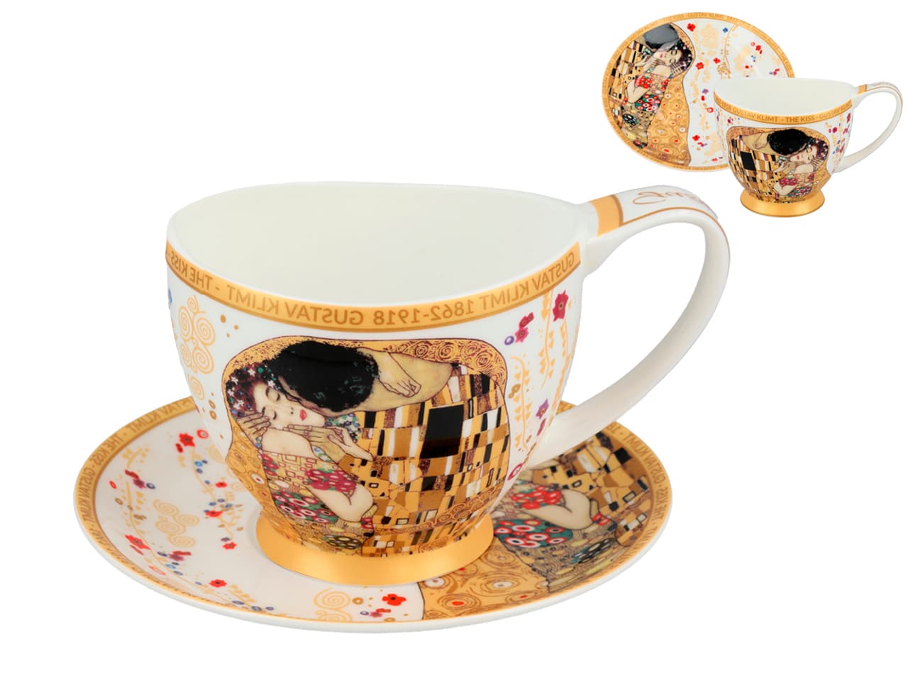 

Filiżanka Big Vanessa - G. Klimt, Pocałunek, białe tło (CARMANI)