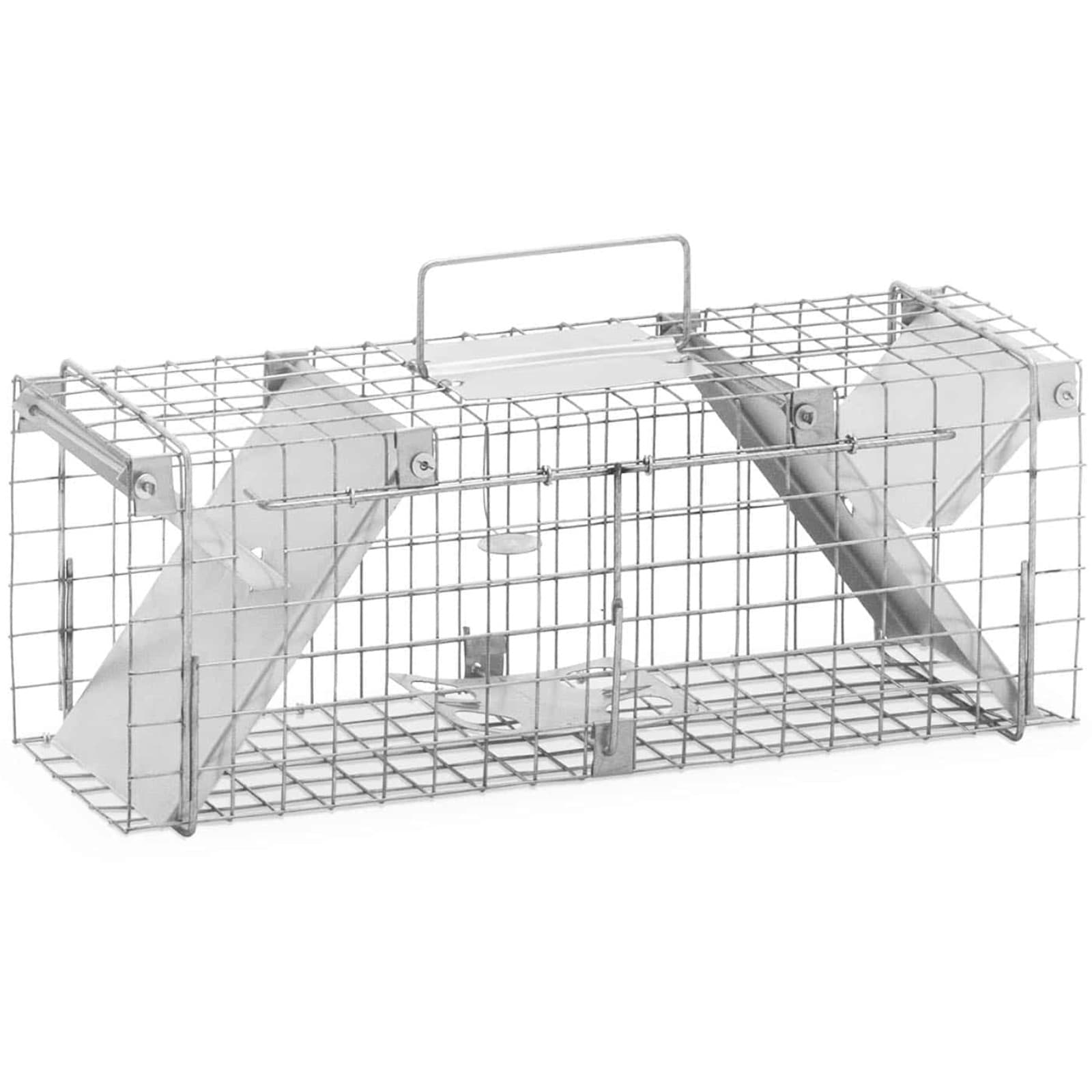 

Żywołapka pułapka na kuny szczury gryzonie dwustronna 50 x 20 x 17 cm oczka 25 x 25 mm