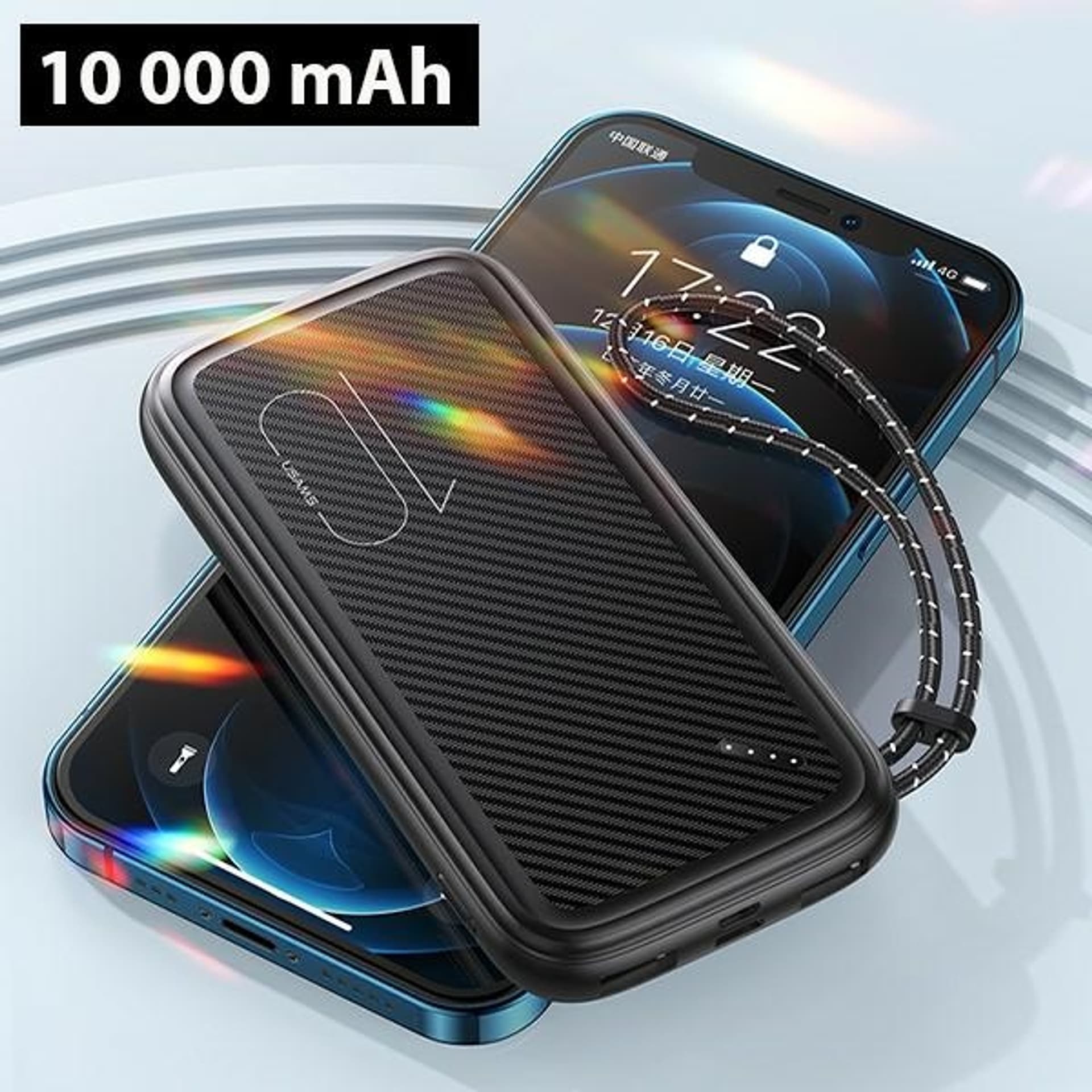 

USAMS Powerbank PB56 10000mAh 2xUSB / USB-C / MicroUSB Fast Charge zielony/ dark green 10KCD15003 (US-CD150)