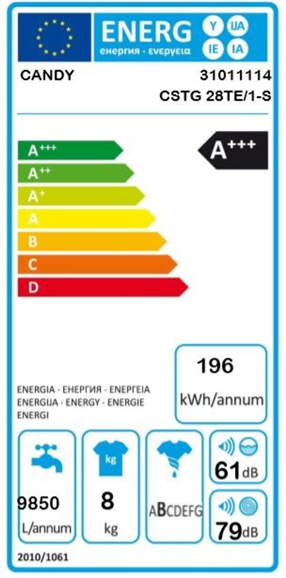 

Pralka top CSTG 28TE/1-S