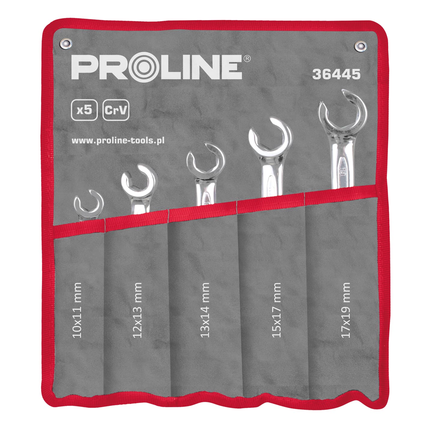 

Klucze oczkowe otwarte szt. 5 (10x11-17x19), crv, proline, 10x11-17x19)/crv/prolin