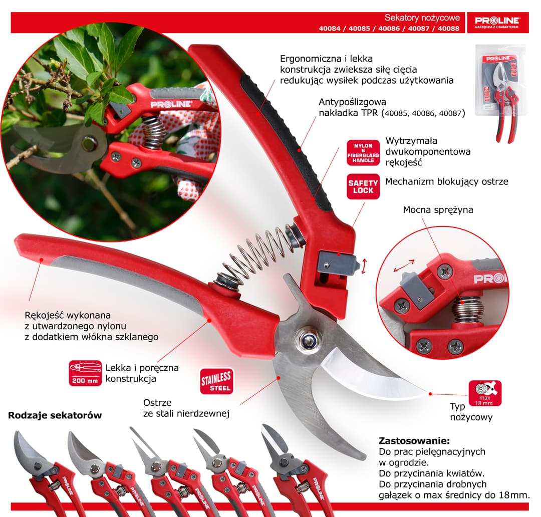 

Sekator do kwiatów premium, inox, 8", proline