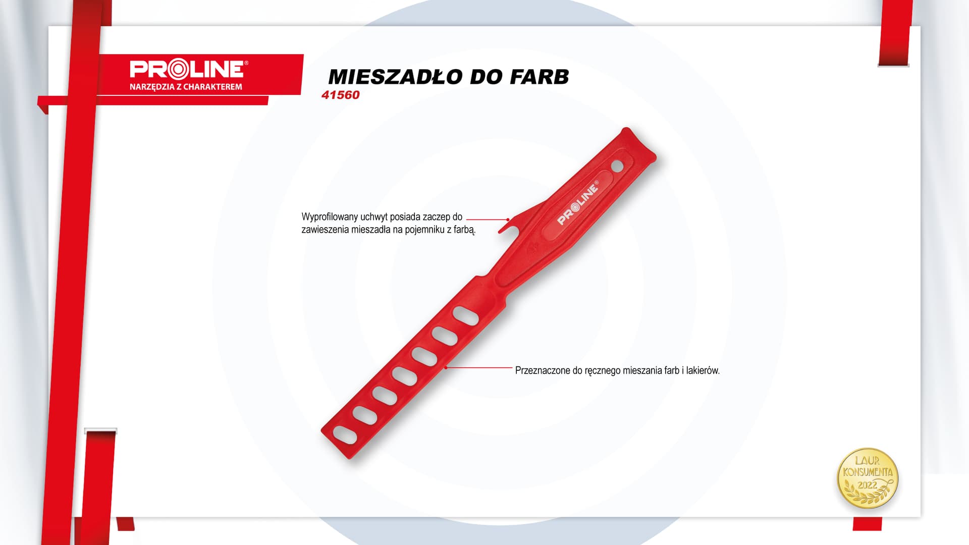 

Mieszadło do farb, 280mm, plastik, proline