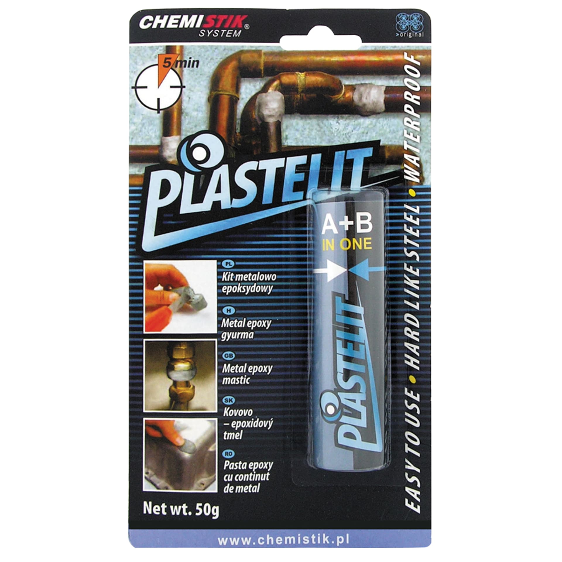 

Kit metalowo-epoksydowy, plastelit 50g