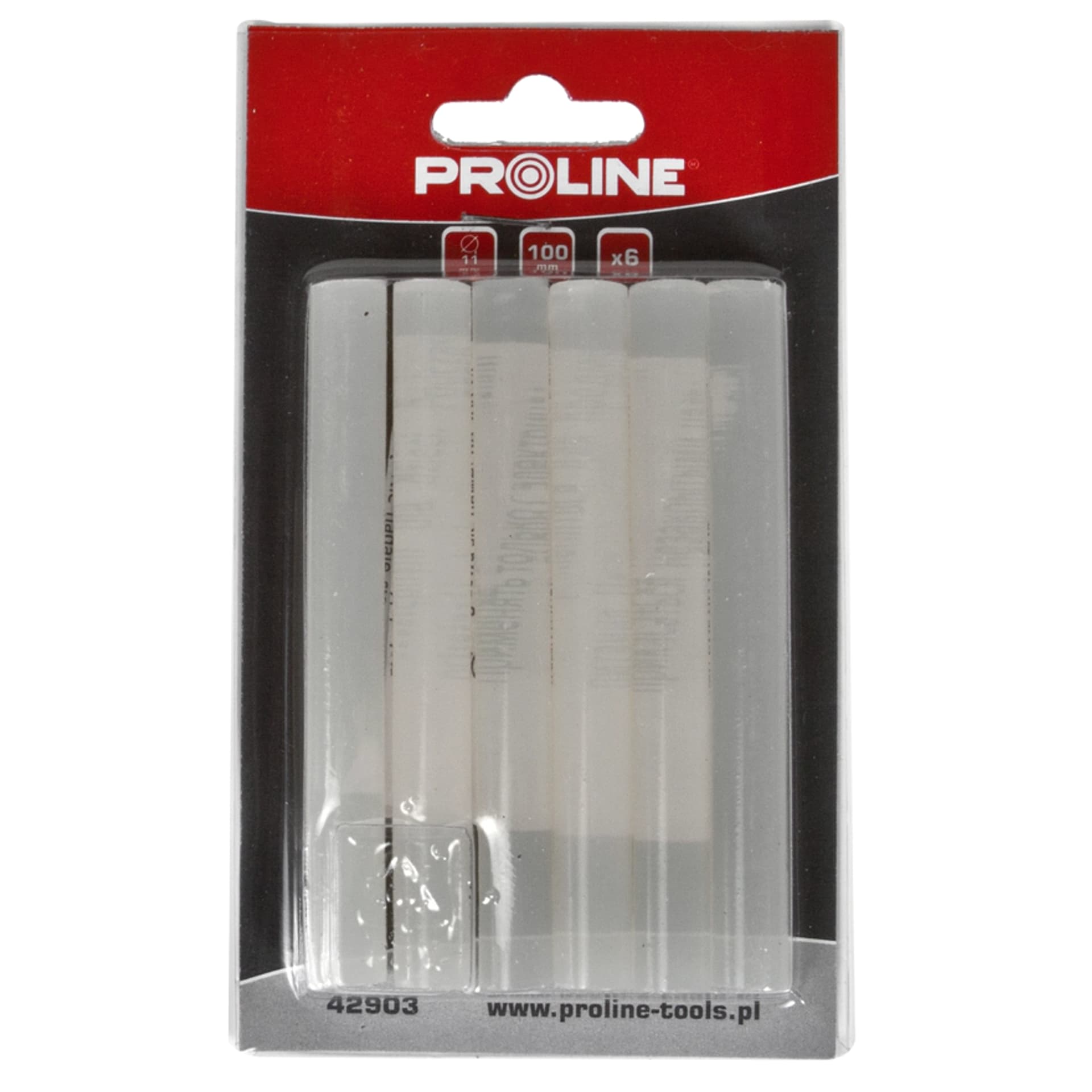 

42902 Klej termotopliwy bezbarwny 11mm, L:200mm, 12 sztuk, Proline