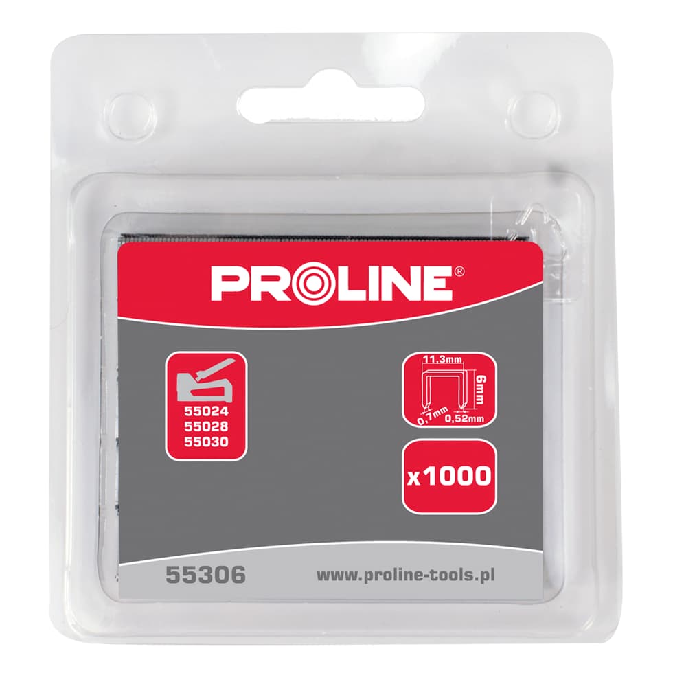 

55310 Zszywki hartowane typ 53 L=10mm, Proline