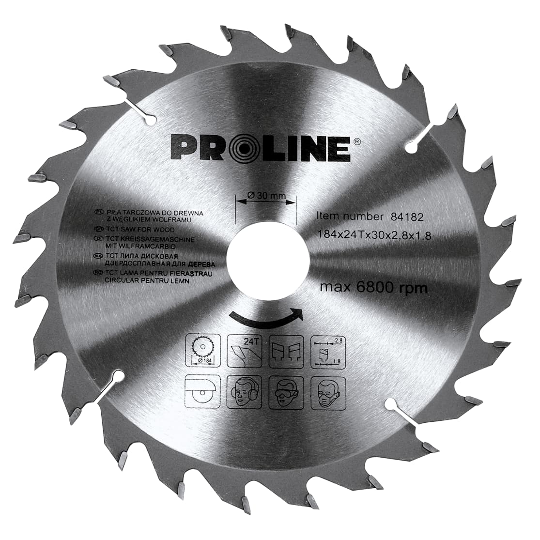 

84141 Tarcza z węglikiem spiekanym do drewna 140mm, 16 zębów, Proline