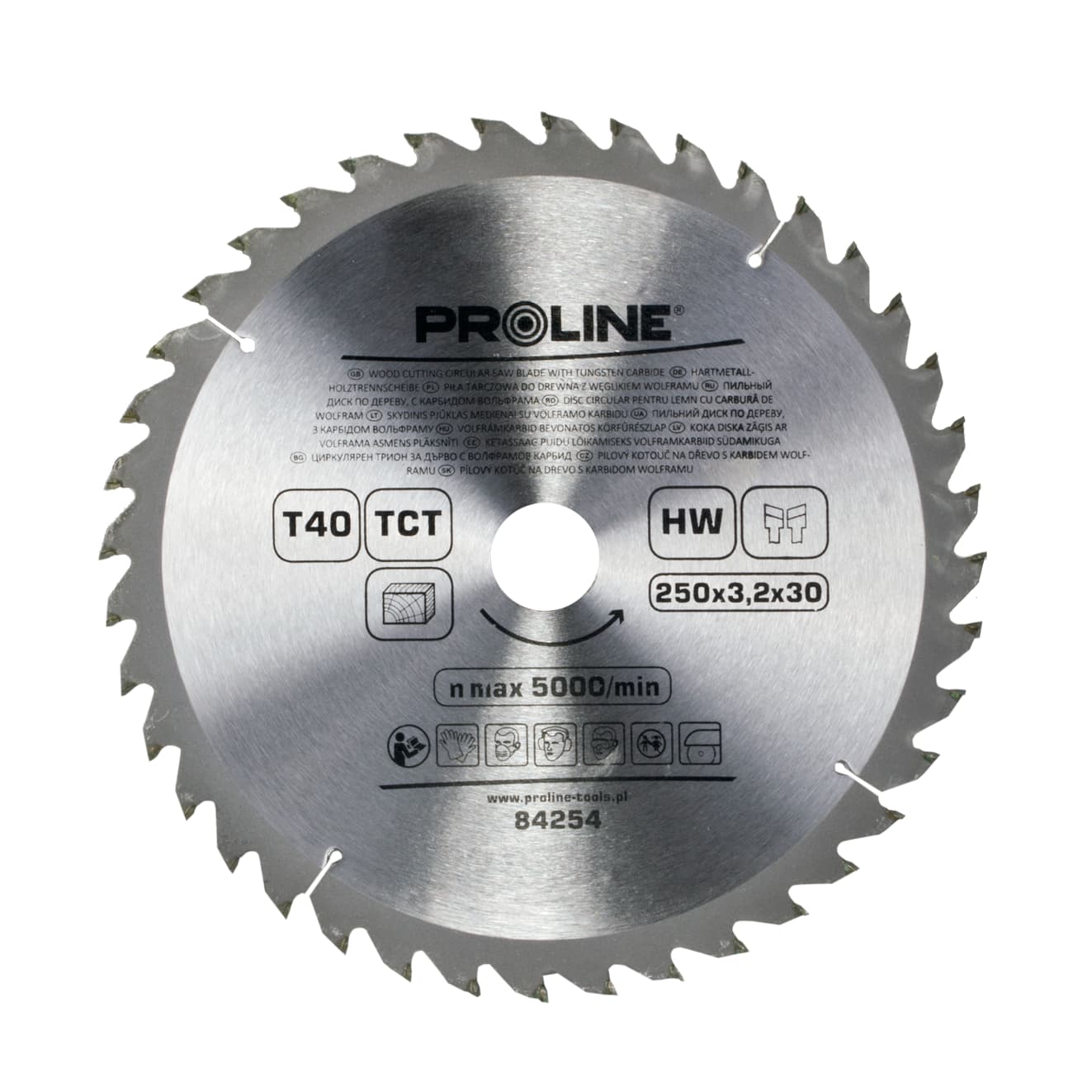 

84202 Tarcza z węglikiem spiekanym do drewna 200mm, 24 zęby, Proline