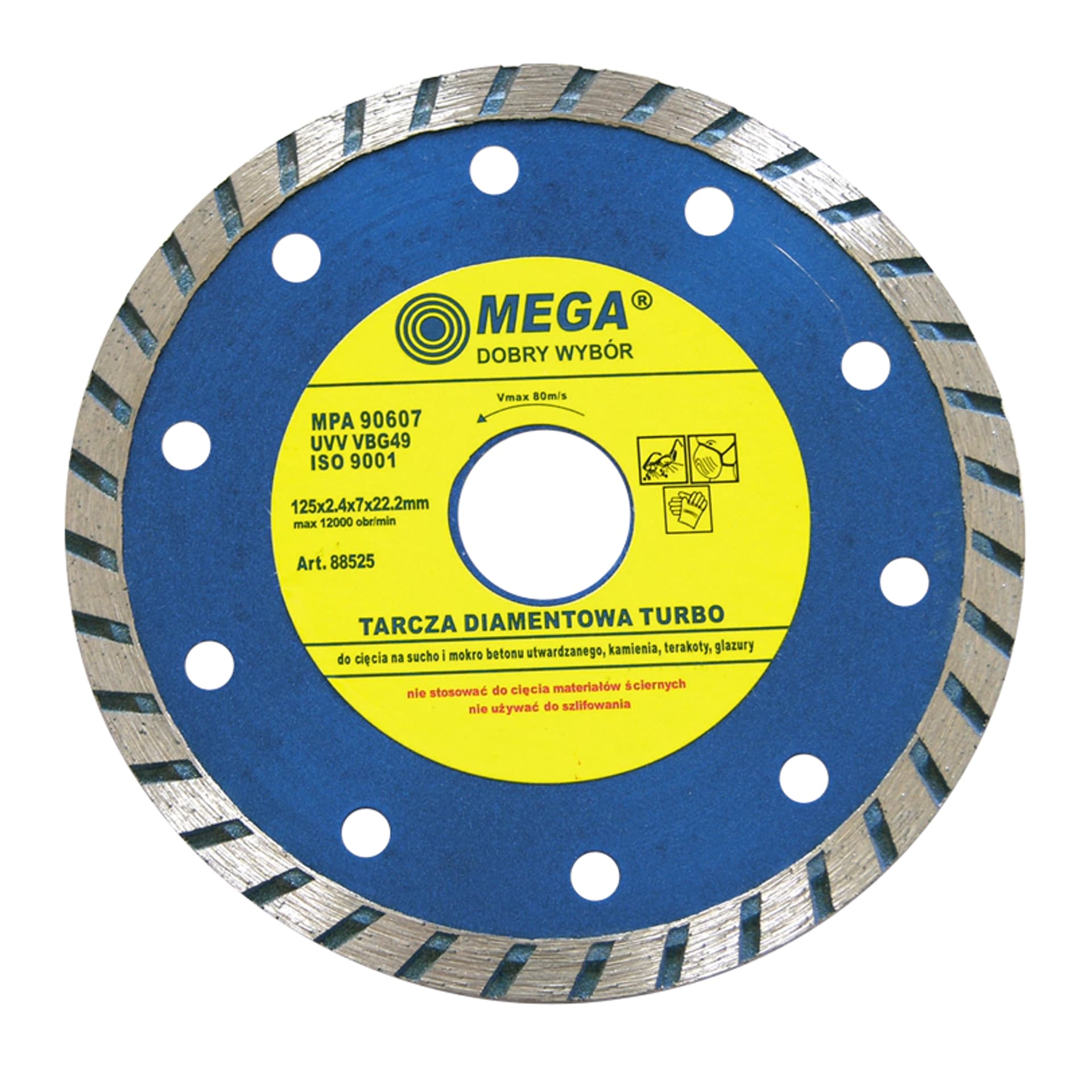 

Tarcza diamentowa turbo (mat.bud) 230*2.8*7.0*22.2