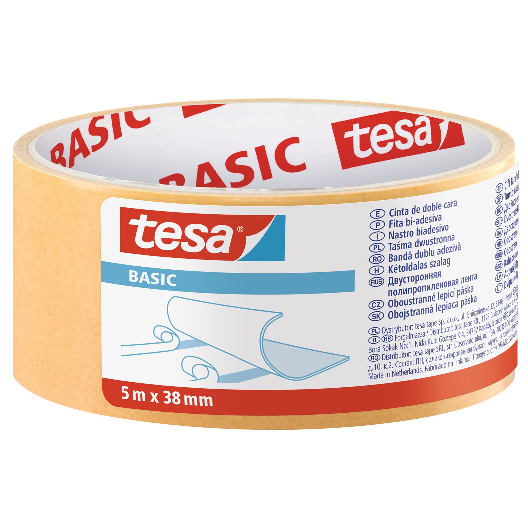 

Taśma dwustronna basic 5m:38mm