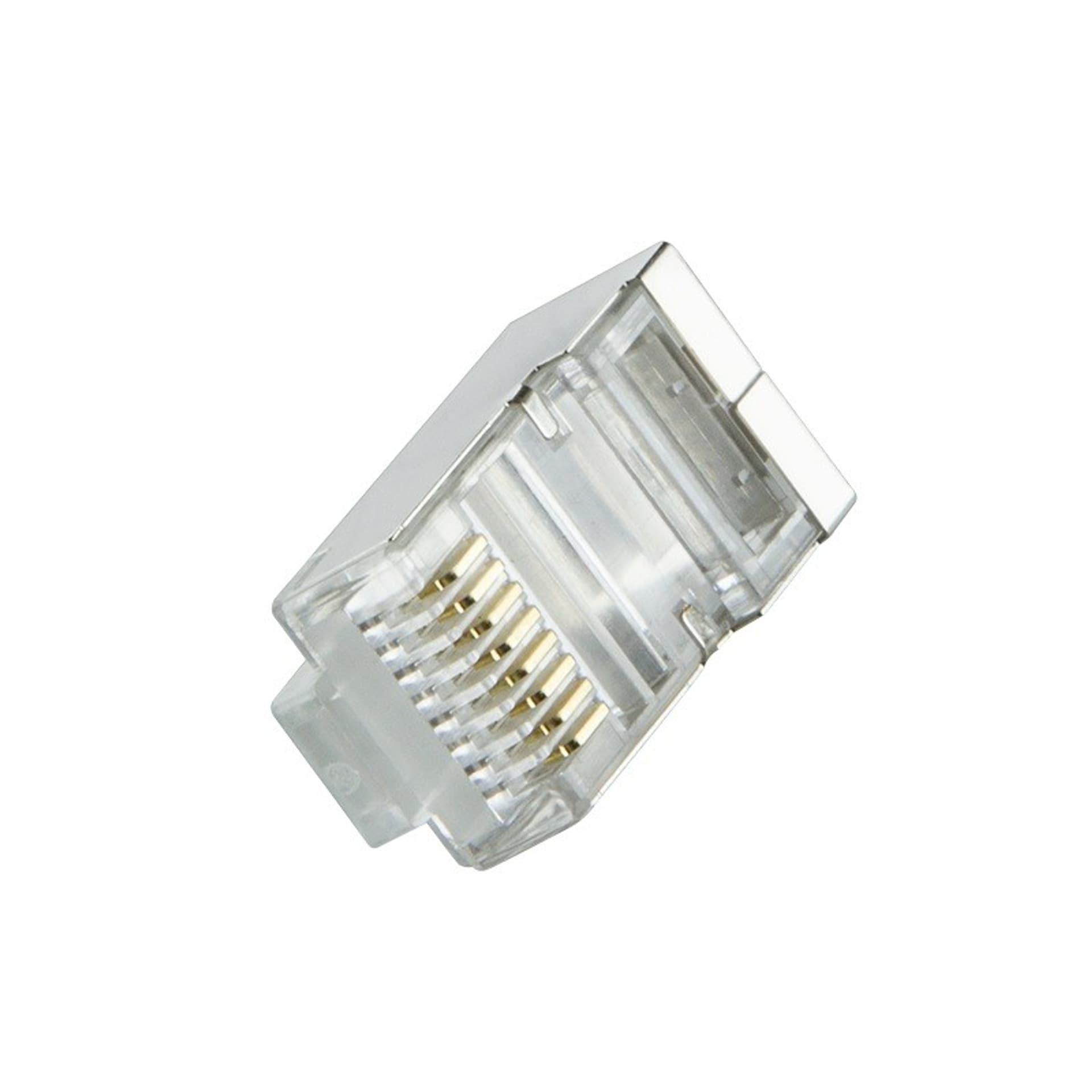

Wtyki RJ45 CAT.6 z osłoną, 100szt. ekranowane, biały