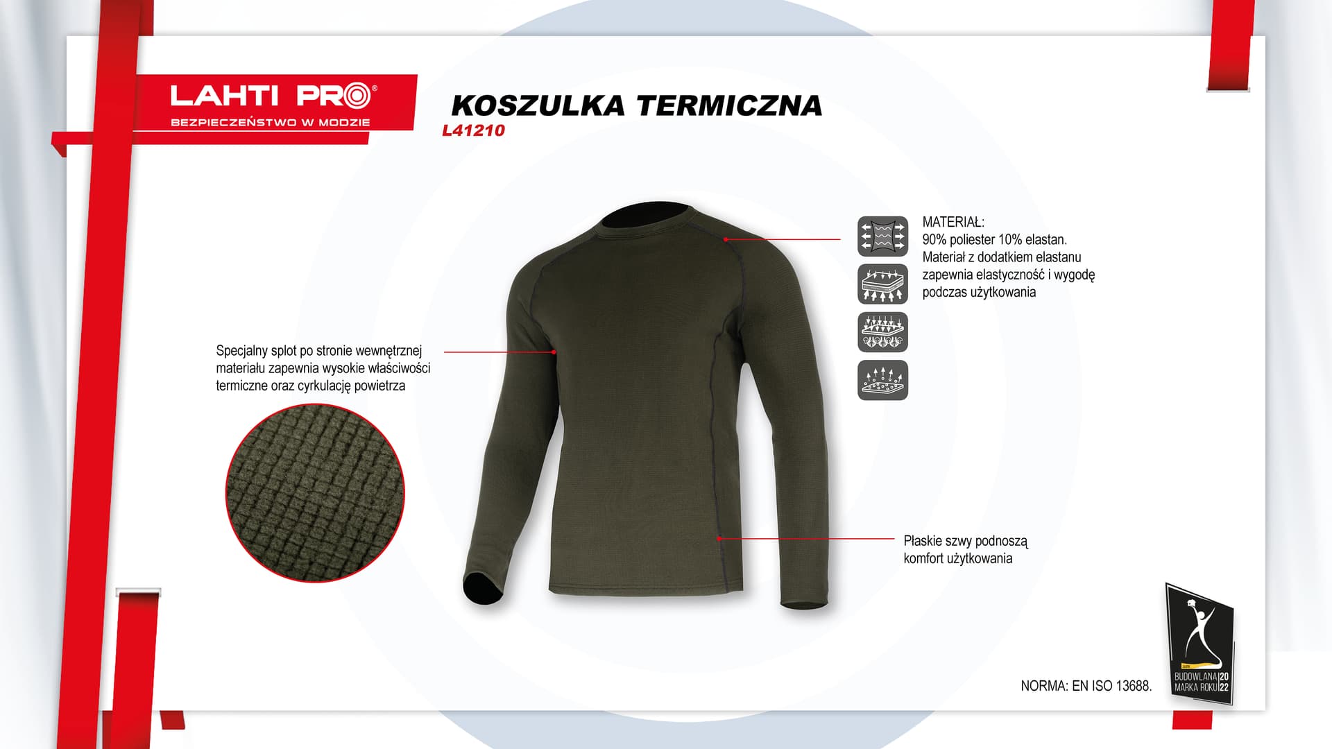 

Koszulka termiczna zielona, "3xl", ce, lahti