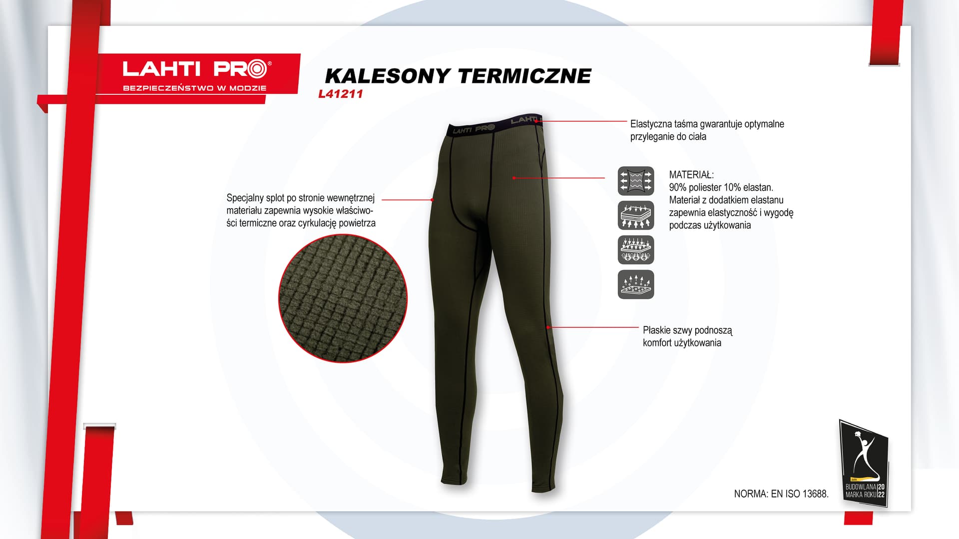 

Kalesony termiczne zielone, "2xl", ce, lahti