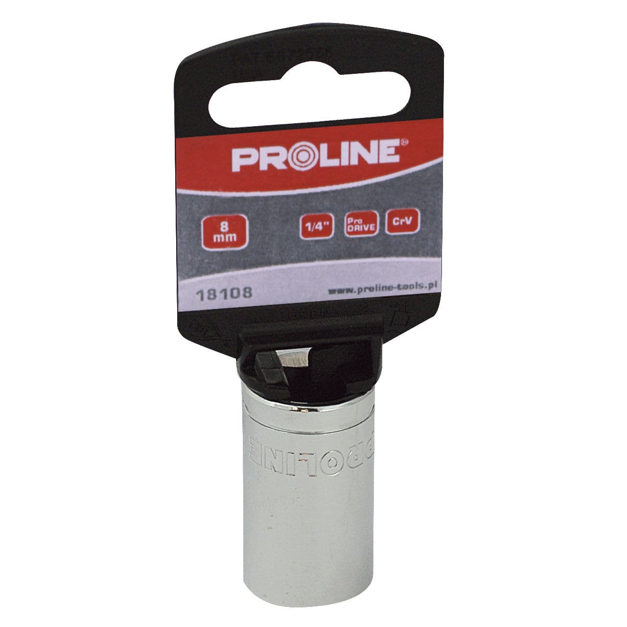 

NASADKA 1/4" 6-KĄTNA WYDŁUŻONA 8MM, PROLINE ZAWIESZKA