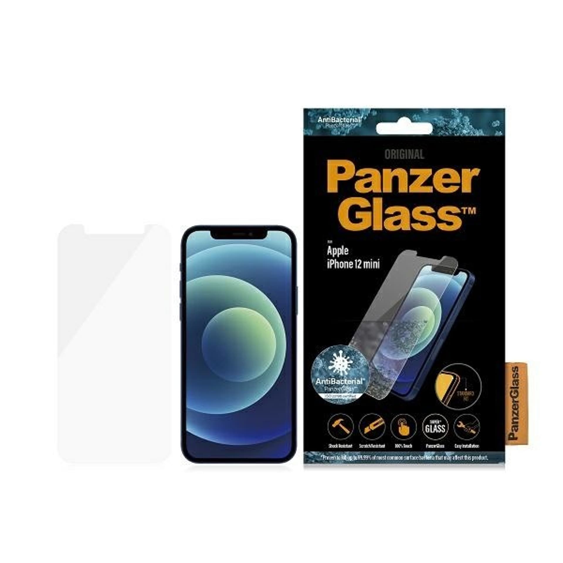 

PanzerGlass Standard Super+ iPhone 12 Mini Antibacterial