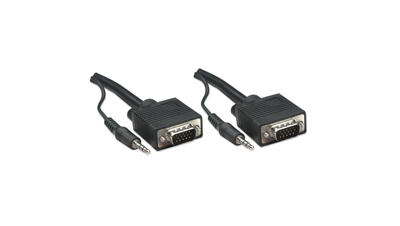 

Kabel SVGA HD15-HD15 M/M z audio Jack 3.5mm 4.5m czarny