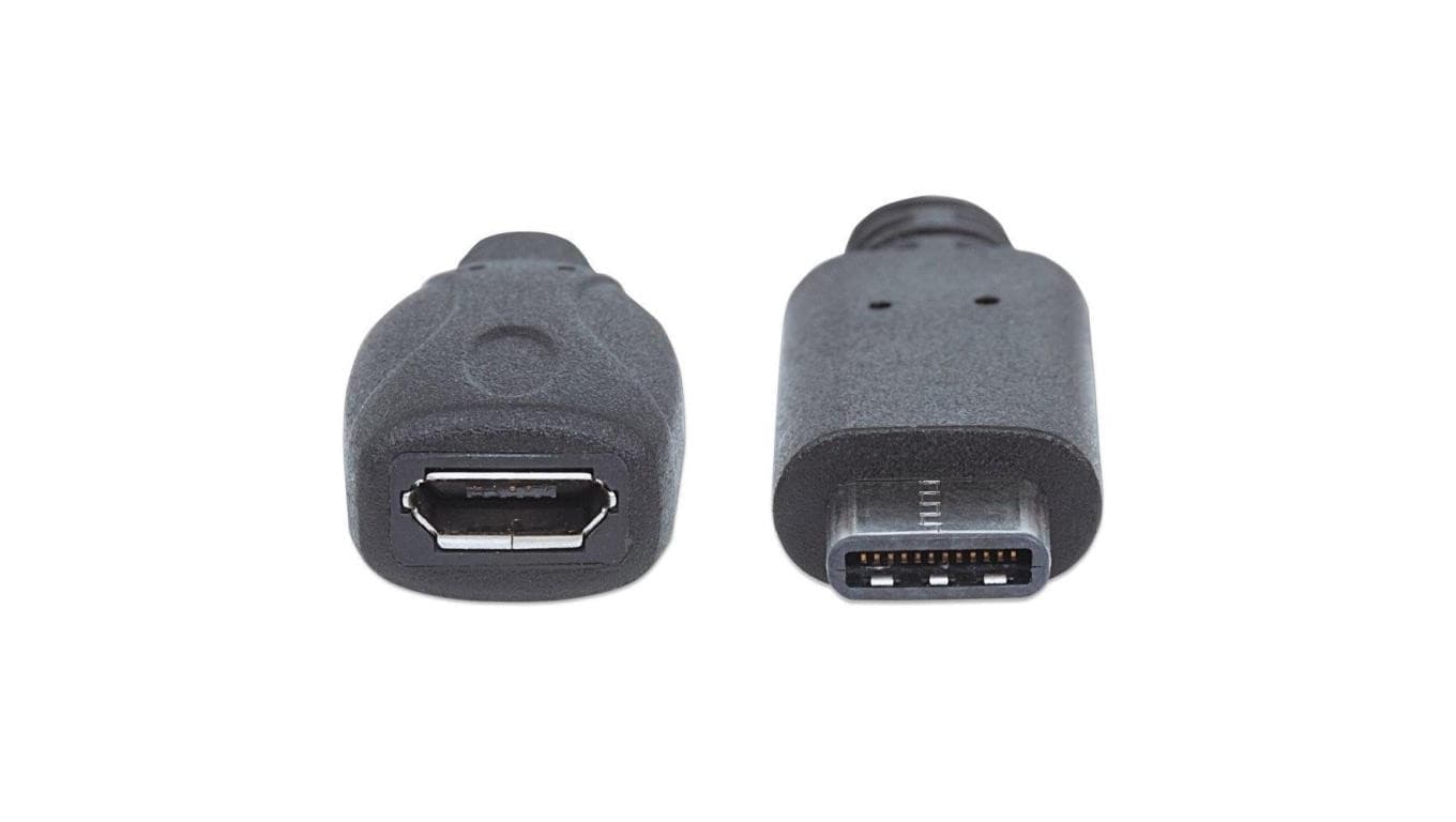 

KABEL USB C-MicroB M/F 0,15m USB2.0 HI-SPEED czarny