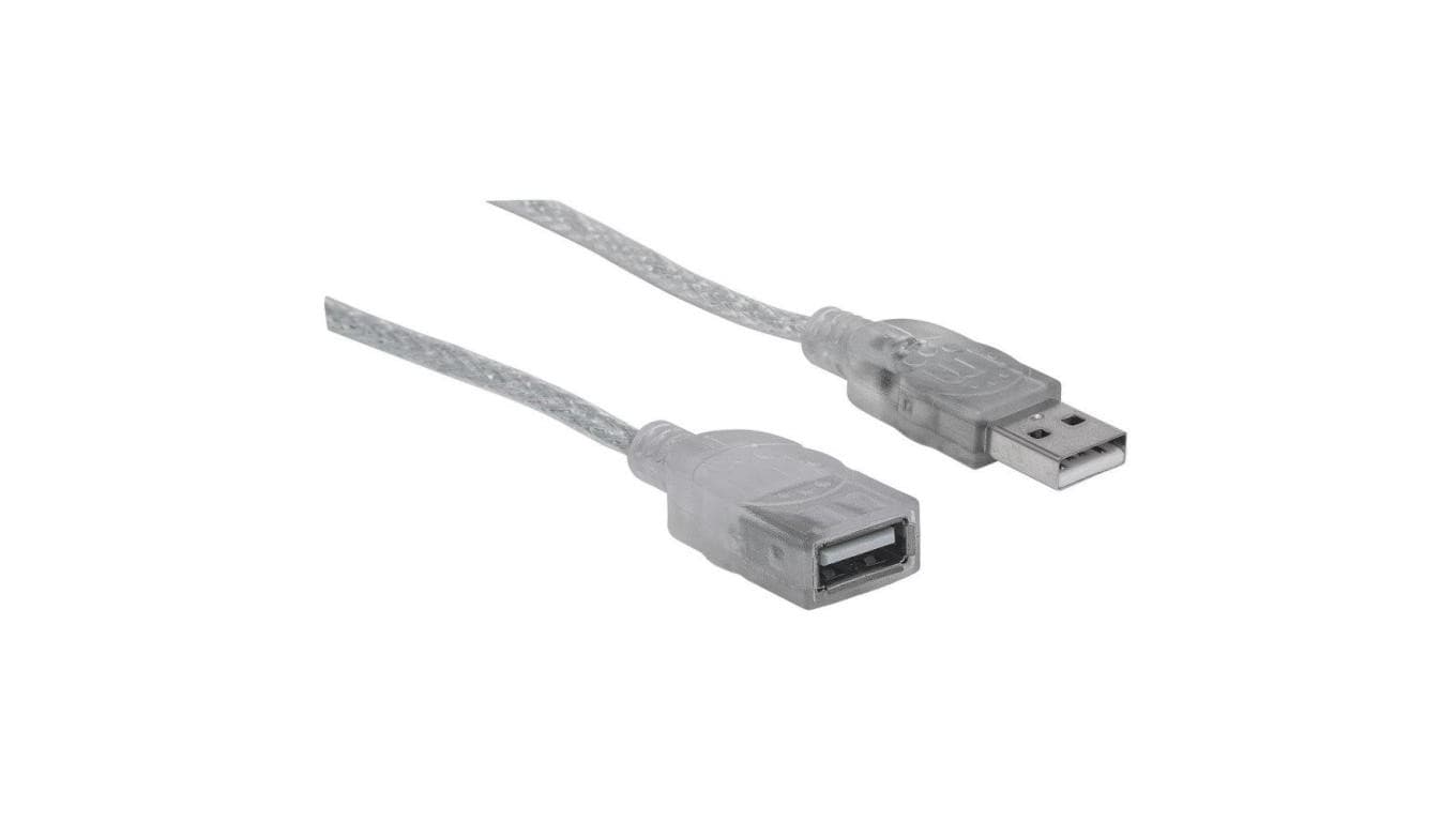 

PRZEDŁUŻACZ KABEL USB 2.0 A-A M/F 1,8M SREBRNY