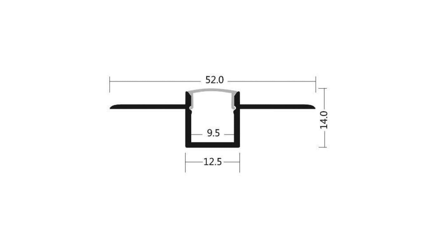 

Profil MiniLUX LINE-8 2m srebrny +Klosz mleczny klik (profil wpuszczany ze skrzydełkami do zagipsowania) do taśmy led 8mm