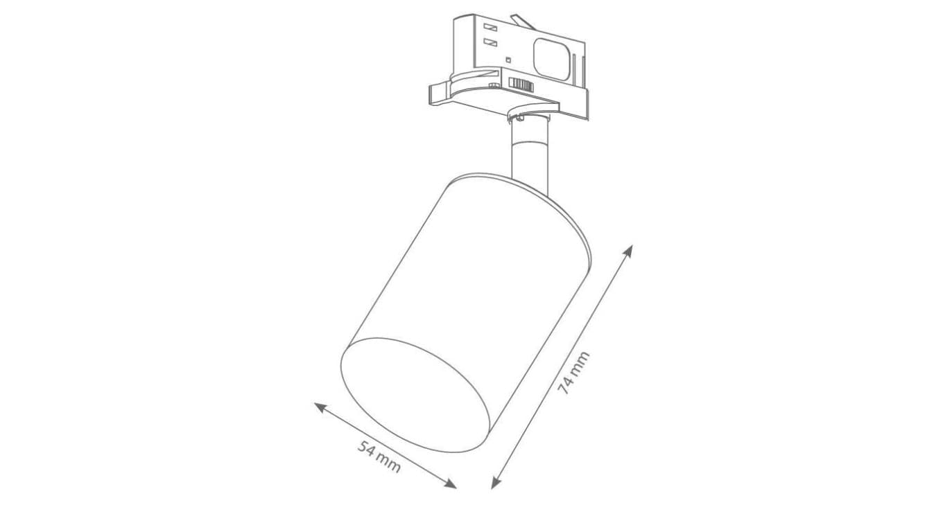 

Lampa SIENA-Track-ALU-W/S-3F biała ze srebrnym przegubem 1xgu10 LUXsystem-3F (na szynę trzyfazową)