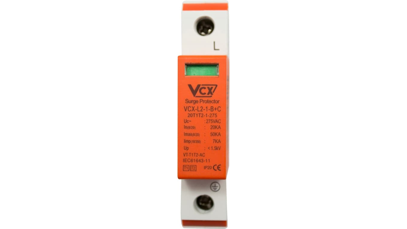 

Ogranicznik przepięć klasy B+C 275V AC 1P 6kA VCX