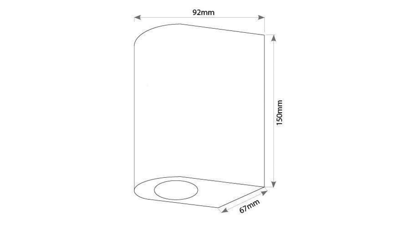 

Oprawa elewacyjna WALLY-2-O-B-G GLASS 2xgu10 ip44 czarna