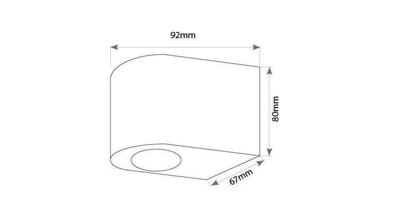 

Oprawa elewacyjna WALLY-1-O-B-G GLASS 1xgu10 ip44 czarna