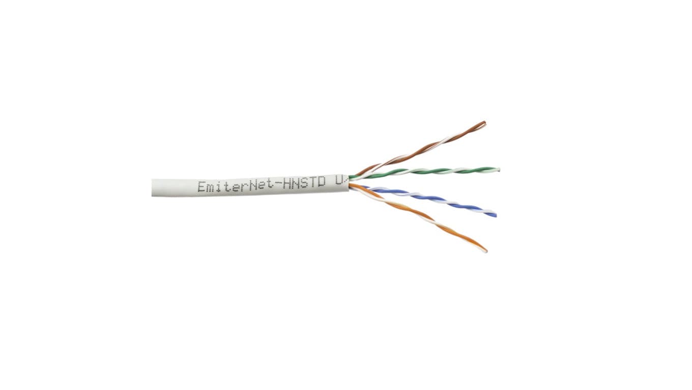 

Kabel Emiter Net UTP (U/UTP) kat.5e 350 MHz drut standard szary K/EMITERNET-UTP5EPVC-STD. /305m/