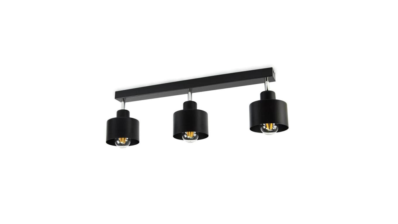 

Lampa LOFT ABI P1 czarna 3xE27 plafon