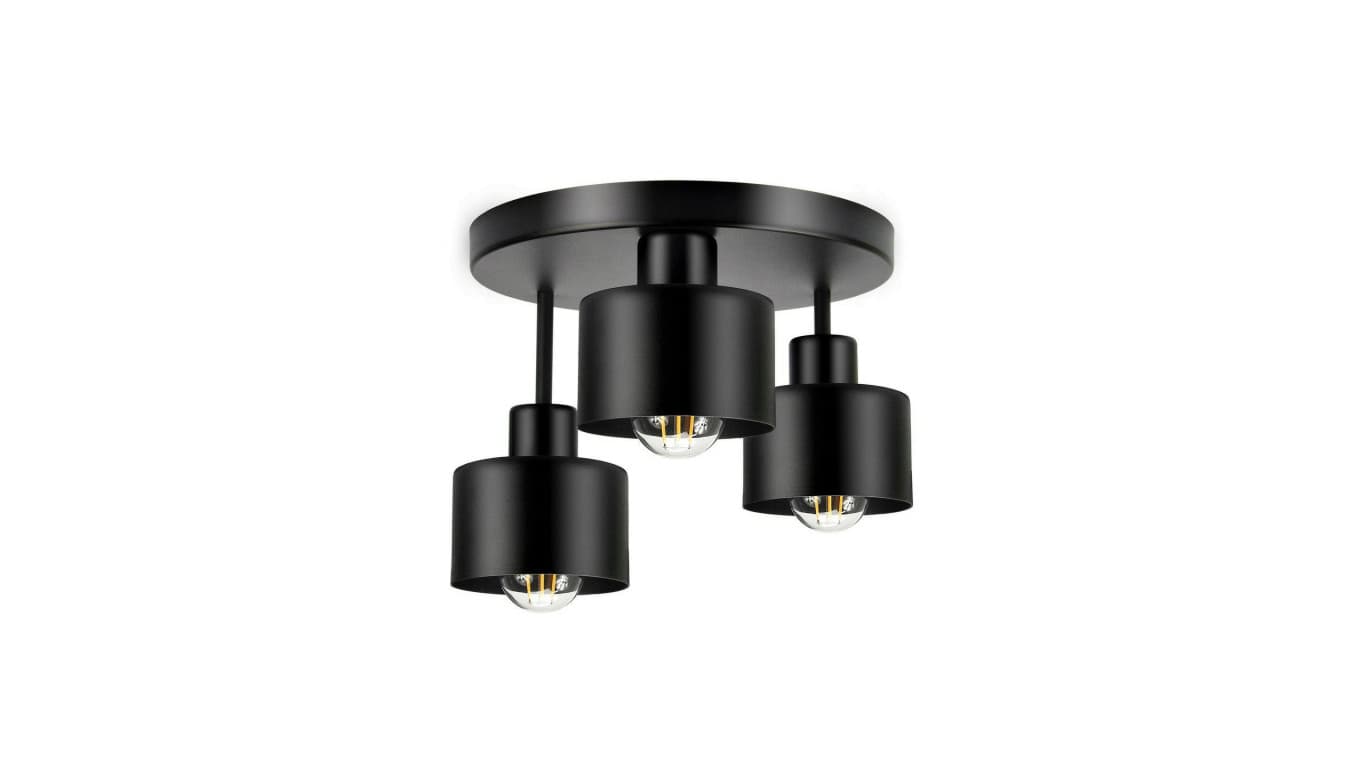 

Lampa LOFT ABI P5 czarna 3xE27 plafon