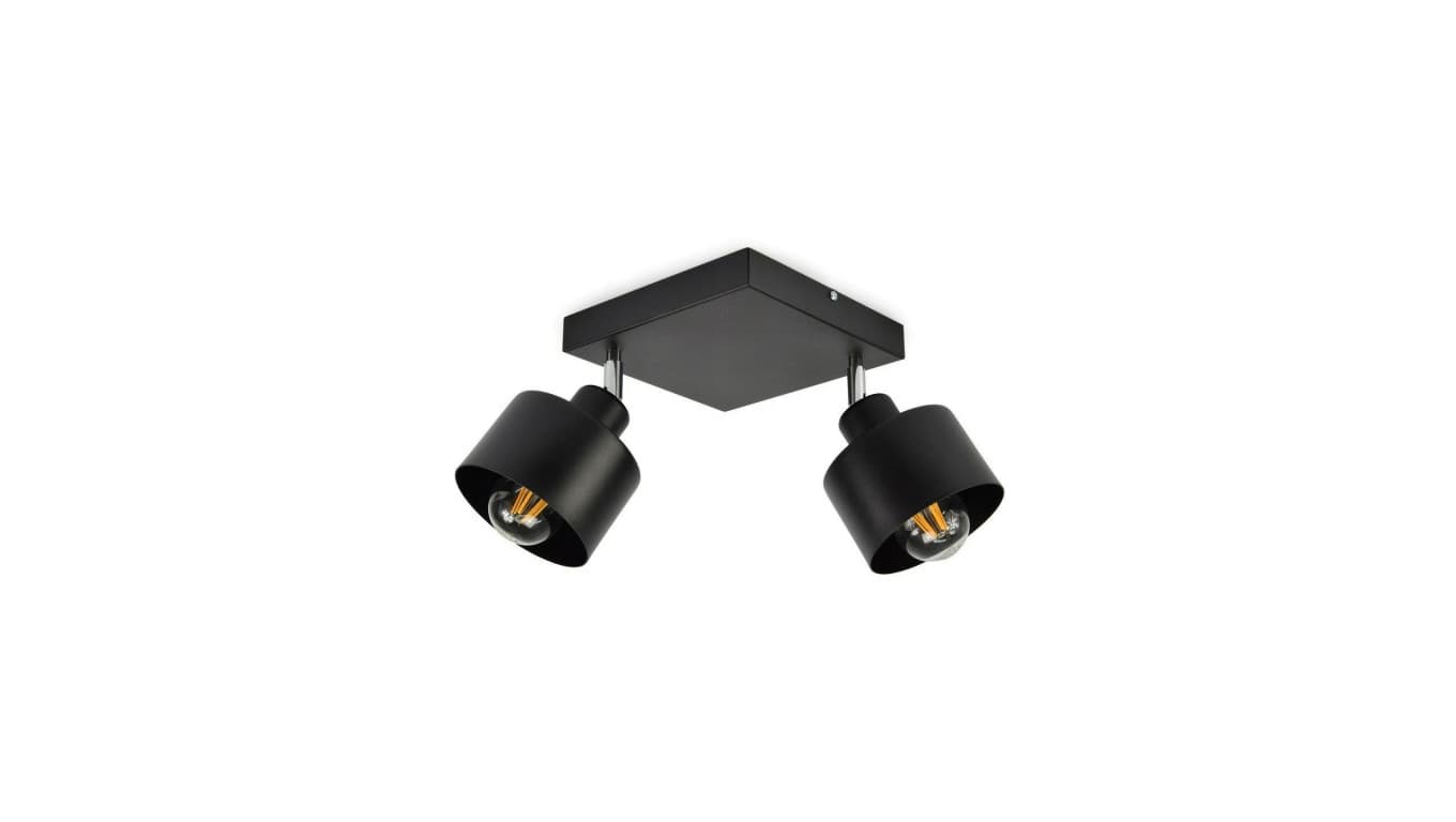 

Lampa LOFT ABI P7 czarna 2xE27 plafon