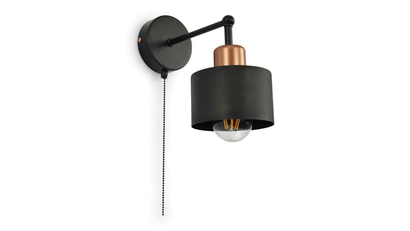 

Lampa LOFT ABI-G K4W 1xE27 kinkiet czarno złota