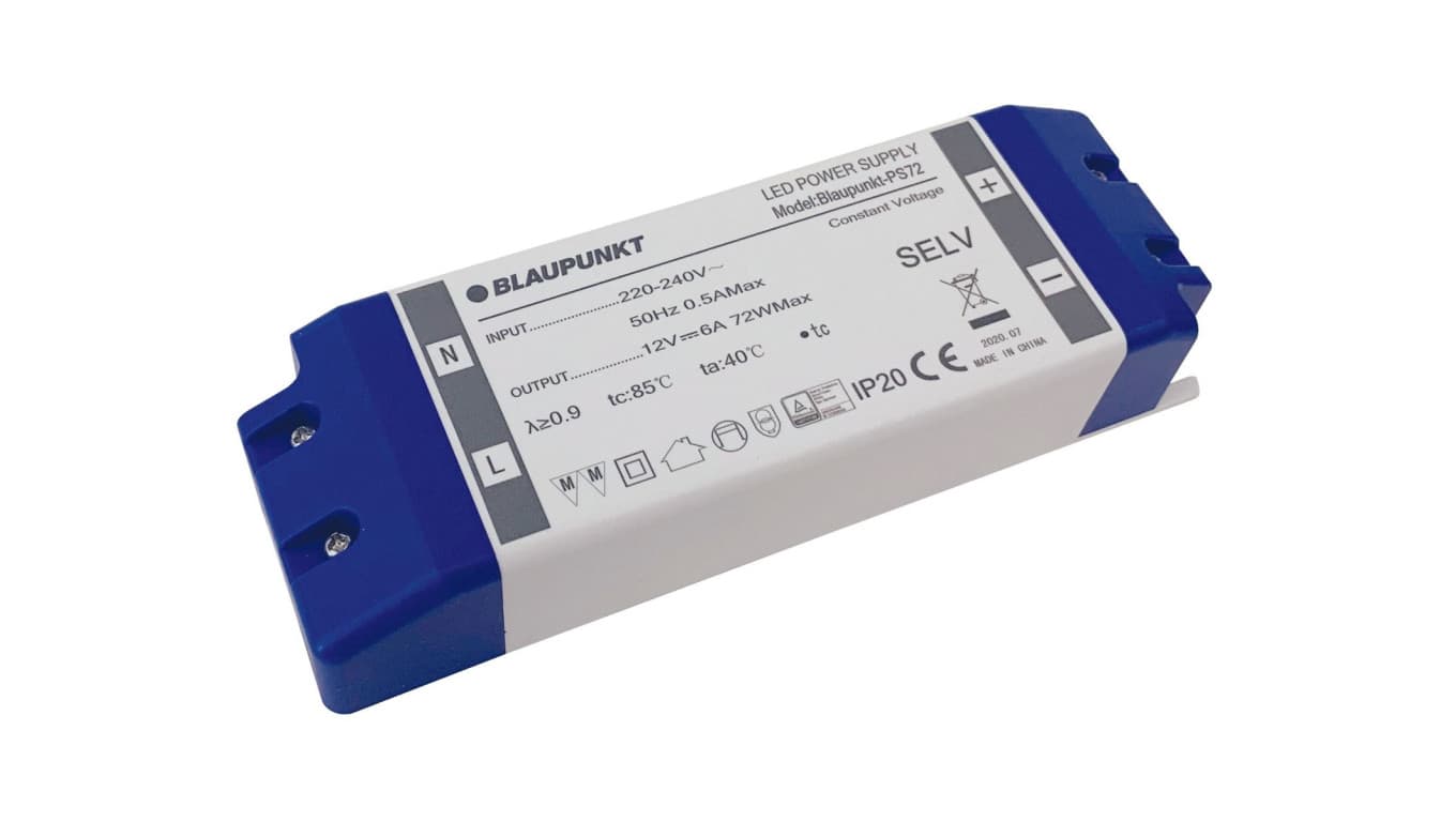 

Blaupunkt Zasilacz LED 12V 72W do taśm, BLAUPUNKT-PS72