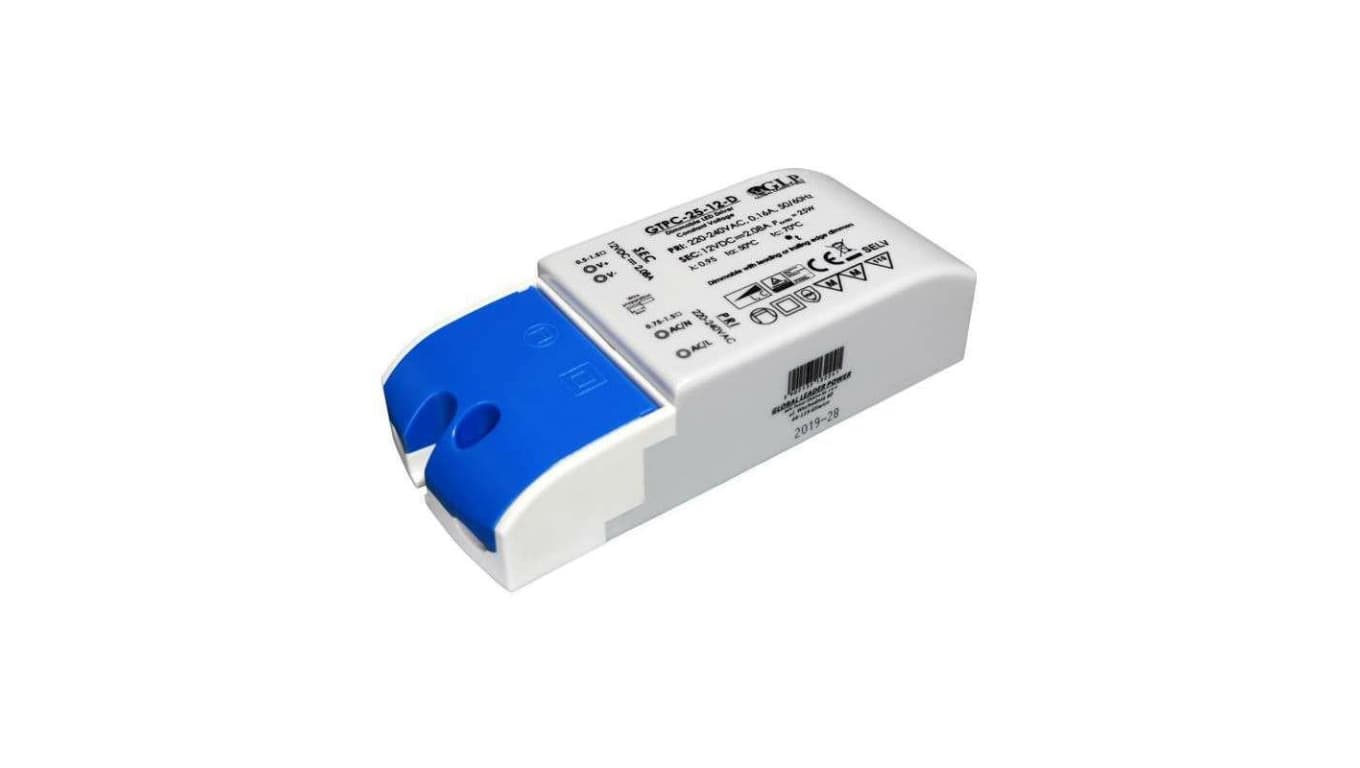 

GLP Zasilacz LED GTPC-25-12-D 25W 12V DC 2,08A meblowy TRIAC dimmable / ściemnialny