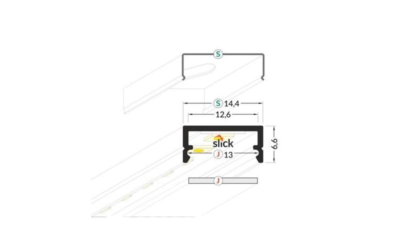 

Profil led EKO nawierzchniowy alu sur 1m aluminiowy surowy do taśm led (J)