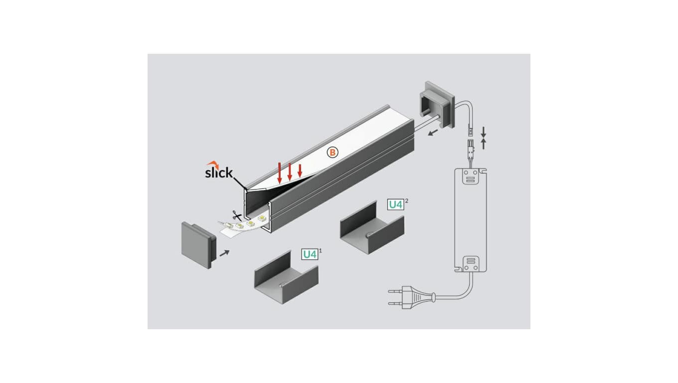 

Profil Smart16 1m aluminiowy czarny BC3/U4