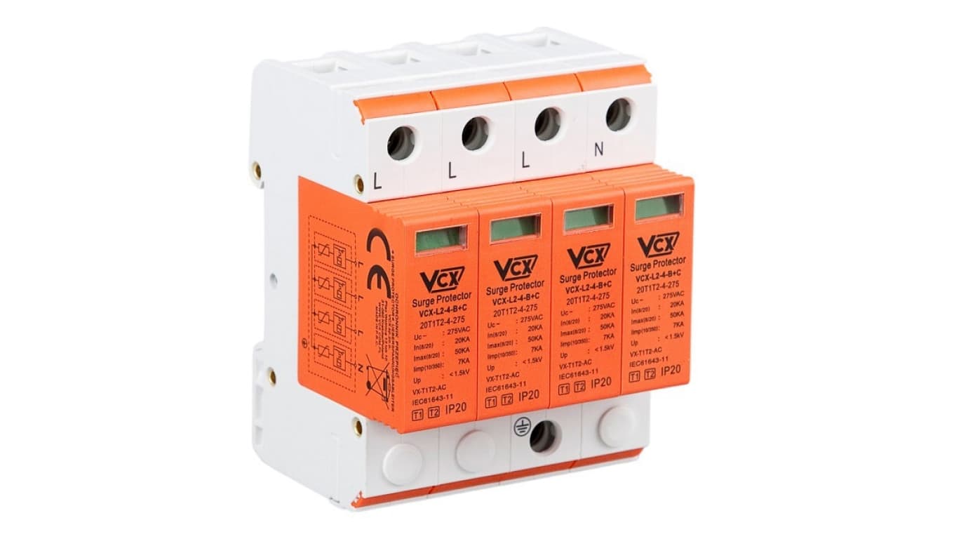 

Ogranicznik przepięć B+C Typ 1+2 4P 7kA 1,5kV