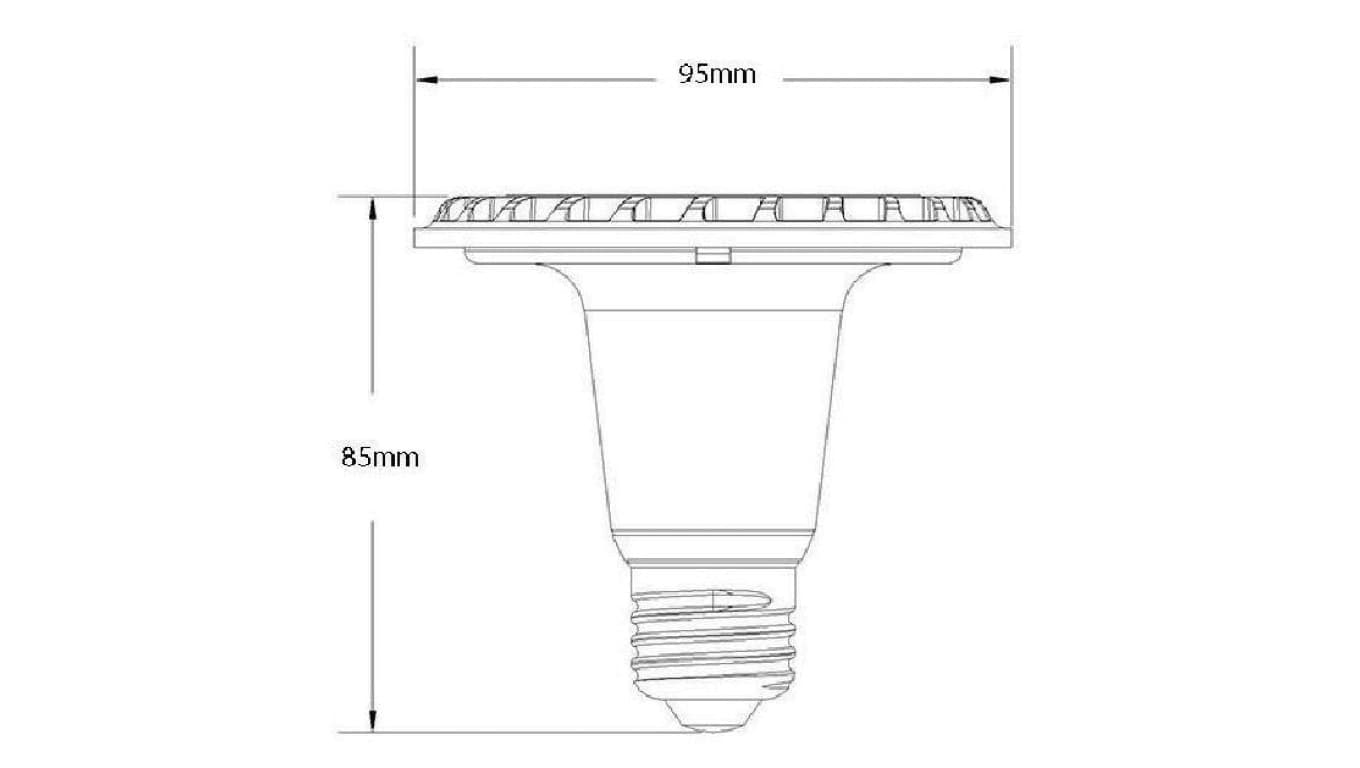 

Żarówka PAR30 E27 led 9W B/NW 30st 4000K 800LM 230V neutralna biała