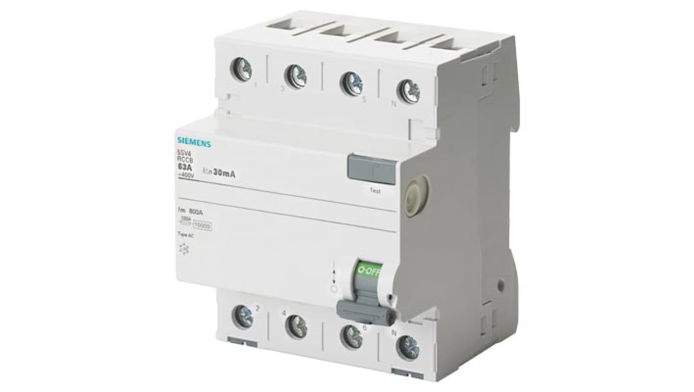 

Wyłącznik różnicowoprądowy SENTRON Typ AC 63A 300mA 400V
