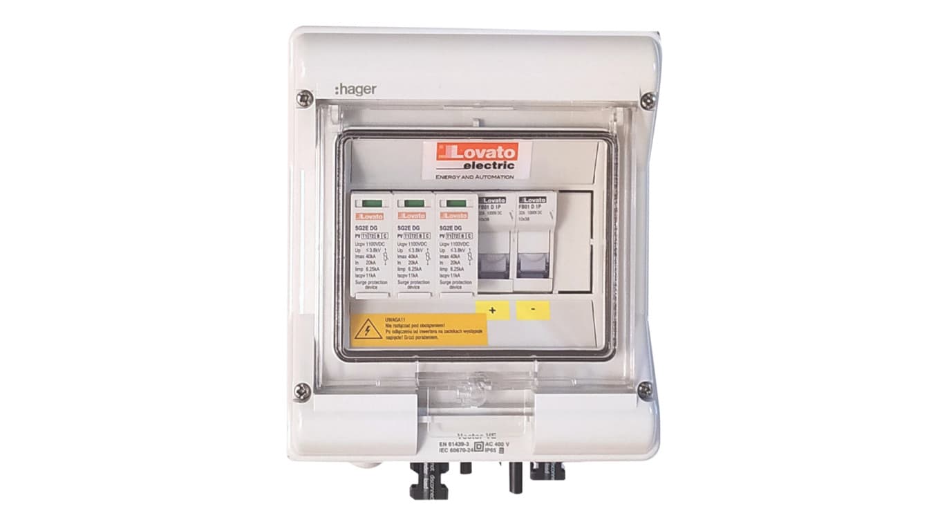 

Zestaw przyłaczeniowy PV IP65 1000V DC MC4 1x łańcuch PV 1x MPPT ochronnik typ 1+2 podstawy bezp. (bez wkładek) PVK00BC11, Bez wkładek) pvk00bc1