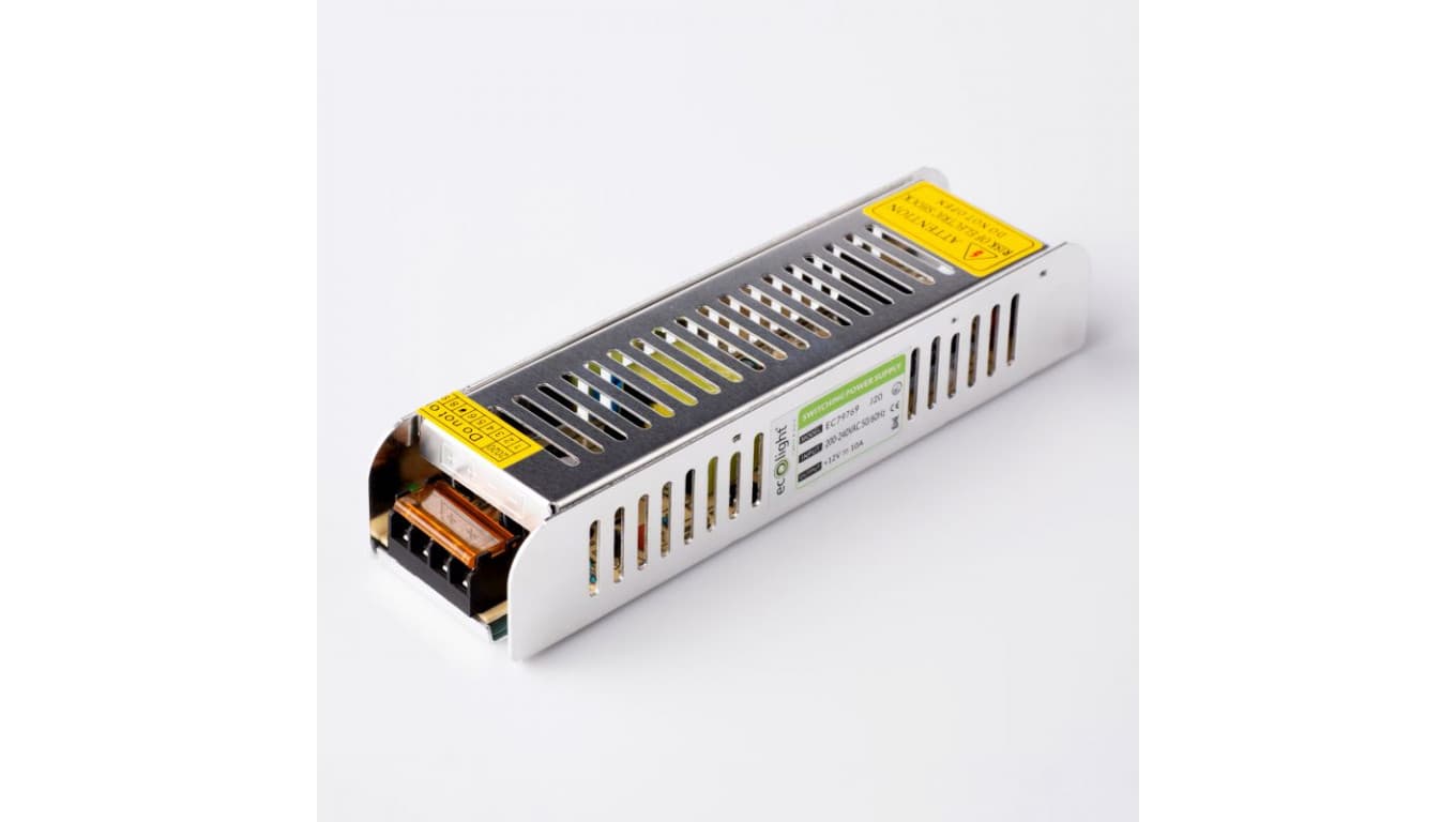 

Zasilacz LED SLIM modułowy siatkowy 120W 12V 10A 187 x 45 x 34 mm EC79769